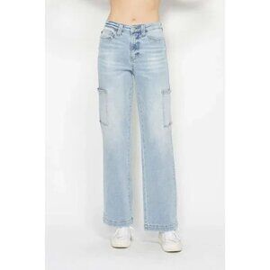 Judy Blue Wide leg Cargo Stretch Denim Jeans Size 31